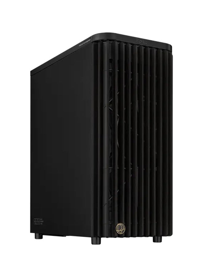 ASUS ProArt PA401 Wood Edition Mid-Tower ATX Case – Metal Side Panel, FSC-Certified Ash Wood Front, 2x160mm Front + 1x120mm Rear Fans, 240mm Radiator Support, 5-Port PWM Fan Hub, USB 3.2 Gen 2x2 Type-C, Tool-Free HDD, Cable Management, Dust Filters, Black/Wood | 90DC00M0-B39010 
