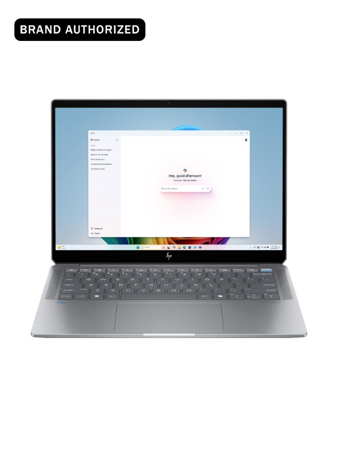 HP OmniBook B69L0EA  Laptop With 14-Inch Full HD Display, AMD Ryzen™AI 9 HX 375 Processor/32GB RAM/1TB SSD/AMD Radeon Graphics/Windows 11 Home English/Arabic Meteor Silver - Image 1