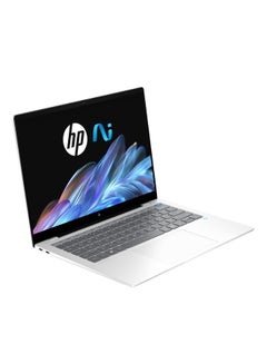 إتش بي OmniBook Laptop With 14-Inch QHD Display, Snapdragon X Elite Processor/16GB RAM/512GB SSD/Qualcomm Adreno Graphics/Windows 11 Home English/Arabic Meteor Silver  - Image 2