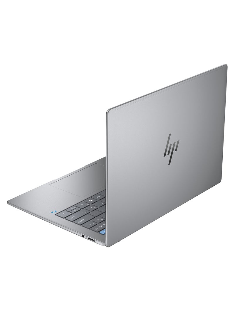 HP OmniBook A9LG3EA  Laptop With 14-Inch QHD Display, Snapdragon X Elite Processor/16GB RAM/512GB SSD/Qualcomm Adreno Graphics/Windows 11 Home English/Arabic Meteor Silver  - Image 4