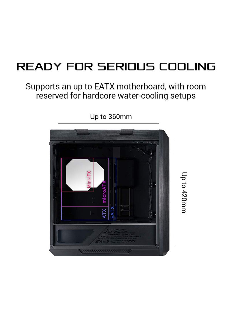 ASUS ROG Strix Helios RGB ATX/EATX Mid, Tower Gaming Case With Tempered Glass, Aluminium Frame, GPU Braces, 420 mm Radiator Support And Aura Sync  - Image 5