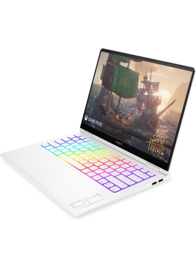HP Omen Laptop With 14-Inch Full HD Display, Core Ultra 9 185H Processor/32GB RAM/1TB SSD/NVIDIA GeForce RTX 4070 Graphics/Windows 11 Home English/Arabic Ceramic White  - Image 2