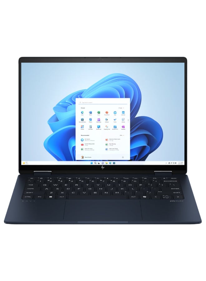 HP Envy Laptop With 14-Inch Full HD Display, Core Ultra 5-125U Processor/16GB RAM/512GB SSD/Intel Arc Graphics/Windows 11 Home English/Arabic Atmospheric Blue  - Image 1