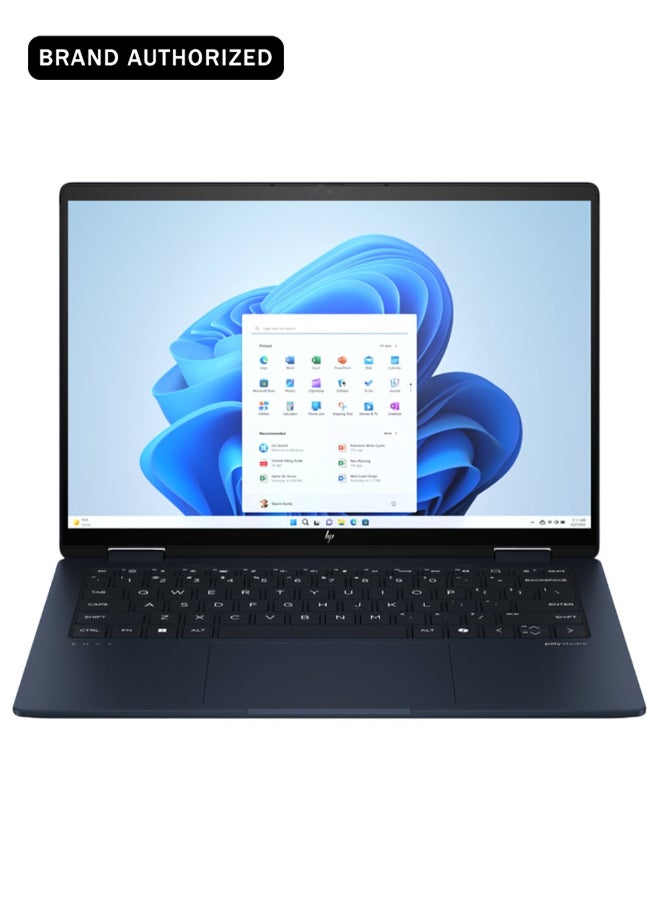 HP Envy A0PV8EA Laptop With 14-Inch Full HD Display, Core Ultra 5-125U Processor/16GB RAM/512GB SSD/Intel Arc Graphics/Windows 11 Home English/Arabic Atmospheric Blue English/Arabic Atmospheric Blue - Image 1
