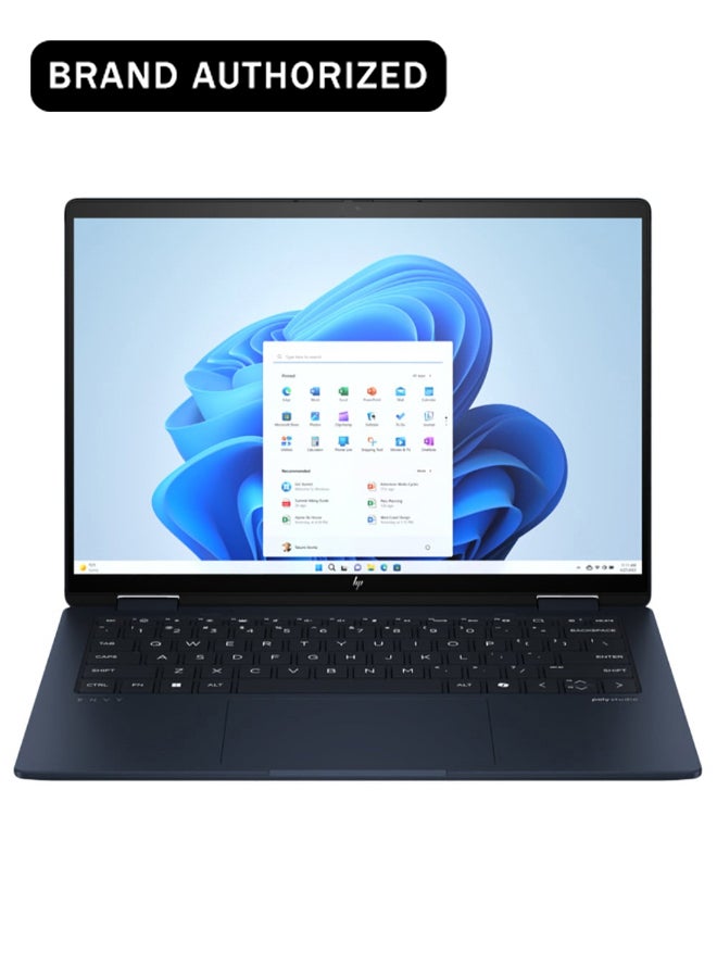 HP Envy A0PV8EA Laptop With 14-Inch Full HD Display, Core Ultra 5-125U Processor/16GB RAM/512GB SSD/Intel Arc Graphics/Windows 11 Home English/Arabic Atmospheric Blue English/Arabic Atmospheric Blue - Image 1
