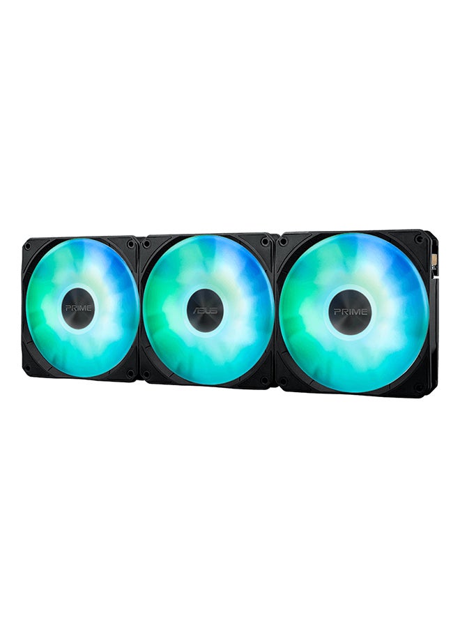 ASUS - Prime LC 360 ARGB LCD 360mm AIO Liquid CPU Cooler - 2.3" LCD Display, Asetek Pump (800-3600 RPM), 3 x 120mm ARGB Fans, PWM/DC Control, Aura Sync, AMD AM5/AM4, Intel LGA 1851/1700/1200/115X, Reinforced Sleeved Tubing, Black | 90RC00Z1-B0EAY0 - Image 1
