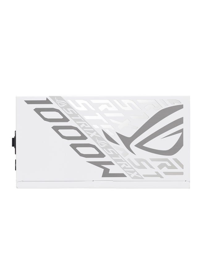 ASUS ROG Strix 1000W Platinum White Edition Power Supply - 80 PLUS Platinum, GaN MOSFET Technology, ATX 3.1 & PCIe Gen 5.1 Ready, 0dB Fan, 1000W Output, Dual Ball Bearings, Intelligent GPU-First Voltage Stabilizer, Low Noise Cybenetics Lambda A+ Certified | 90YE00W4-B0NA00  - Image 2