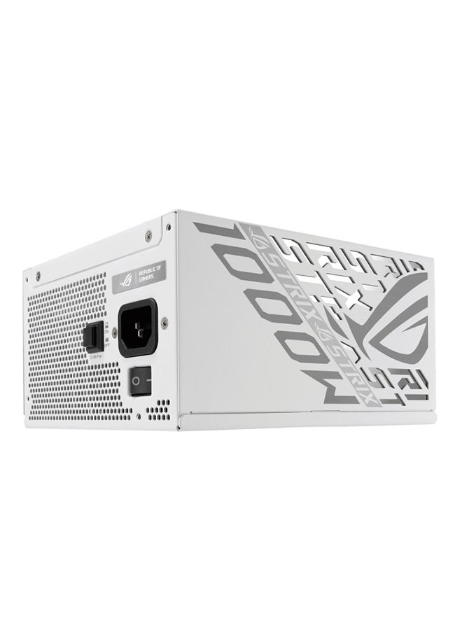ASUS ROG Strix 1000W Platinum White Edition Power Supply - 80 PLUS Platinum, GaN MOSFET Technology, ATX 3.1 & PCIe Gen 5.1 Ready, 0dB Fan, 1000W Output, Dual Ball Bearings, Intelligent GPU-First Voltage Stabilizer, Low Noise Cybenetics Lambda A+ Certified | 90YE00W4-B0NA00  - Image 5