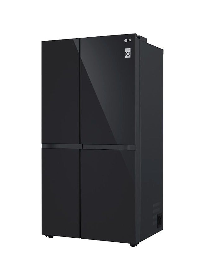 LG 650L Gross/416L Net Capacity , Side By Side  Refrigerator with Smart Inverter Compressor (BLDC),ThinQ (Wi-Fi),Smart Diagnosis,Top LED light -GR-B267DBM3-Black Mirror GR-B267DBM3 Black Mirror - Image 2