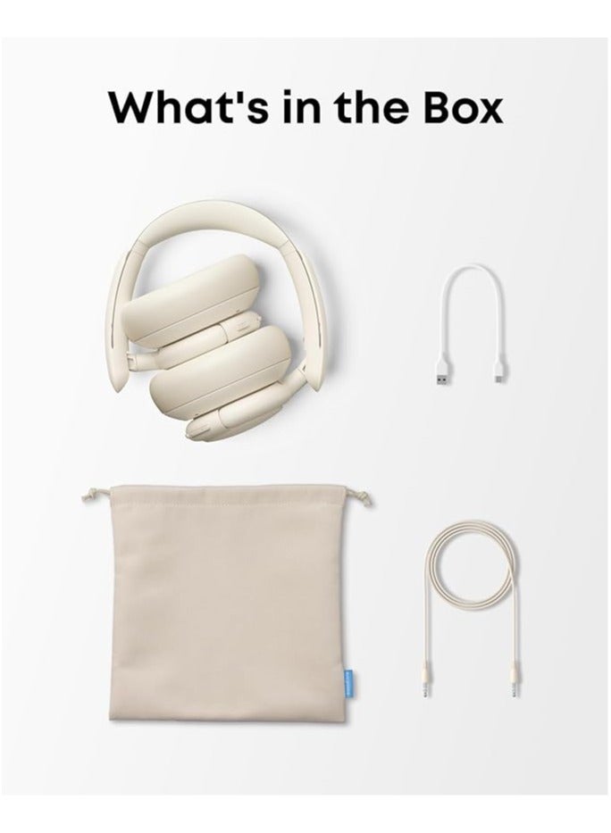 Soundcore - Q30 Hybrid Active Noise Cancelling Headphones with Multiple Modes, Hi-Res Sound, 50H Playtime, Fast Charge, Soft Earcups, Bluetooth Headphones, Travel White - Image 1
