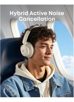 Soundcore Q30 Hybrid Active Noise Cancelling Headphones with Multiple Modes, Hi-Res Sound, 50H Playtime, Fast Charge, Soft Earcups, Bluetooth Headphones, Travel White  - Image 3
