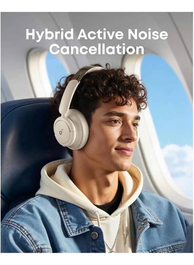Soundcore - Q30 Hybrid Active Noise Cancelling Headphones with Multiple Modes, Hi-Res Sound, 50H Playtime, Fast Charge, Soft Earcups, Bluetooth Headphones, Travel White - Image 1