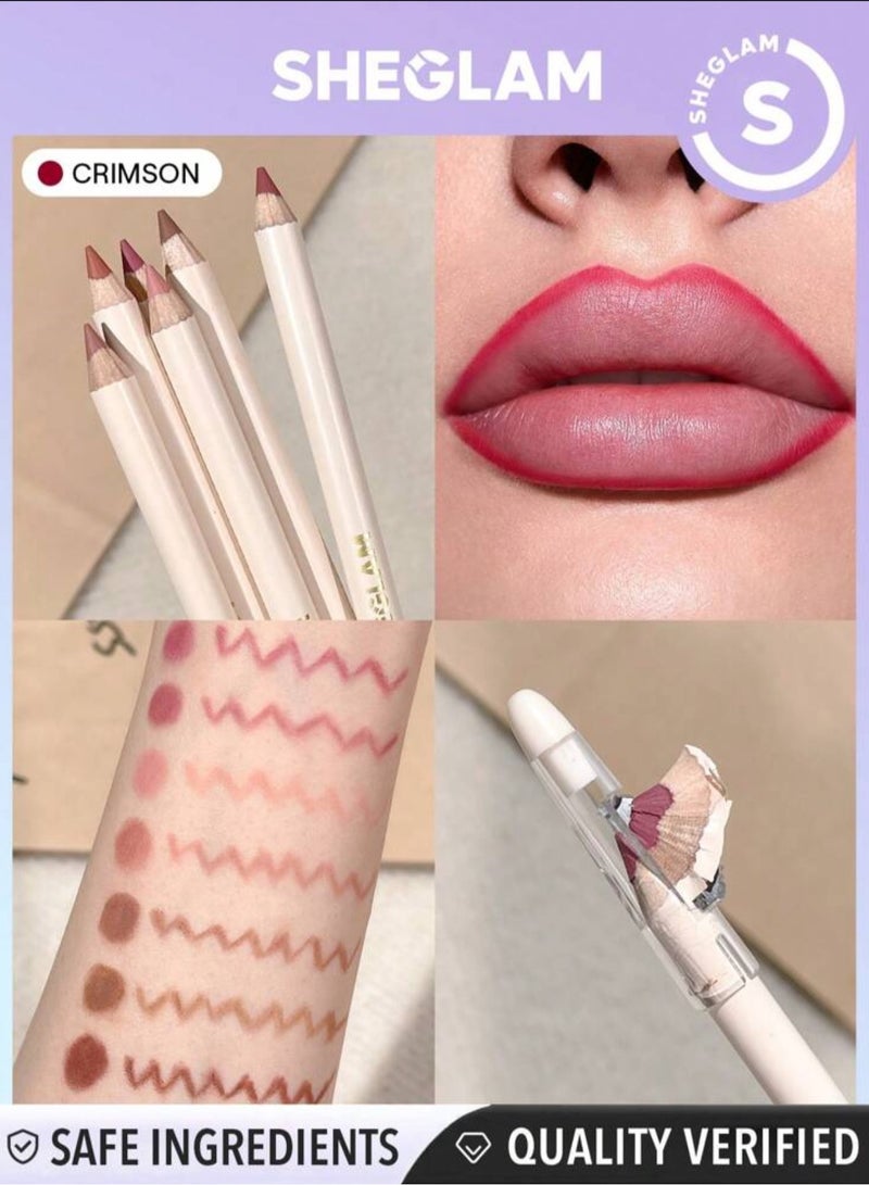 SHEGLAM Lip Facts Lip Liner-Crimson Crimson - Image 1