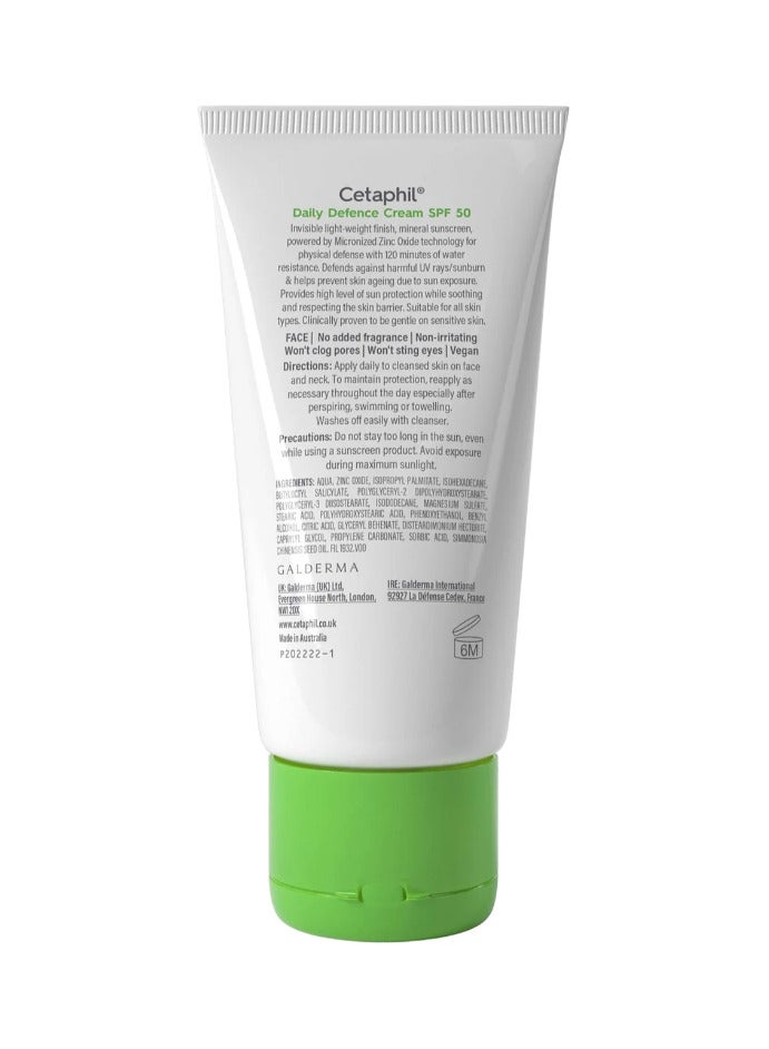 سيتافيل Daily Defense SPF50 Sunscreen Daily Facial Moisturiser 50grams  - Image 2