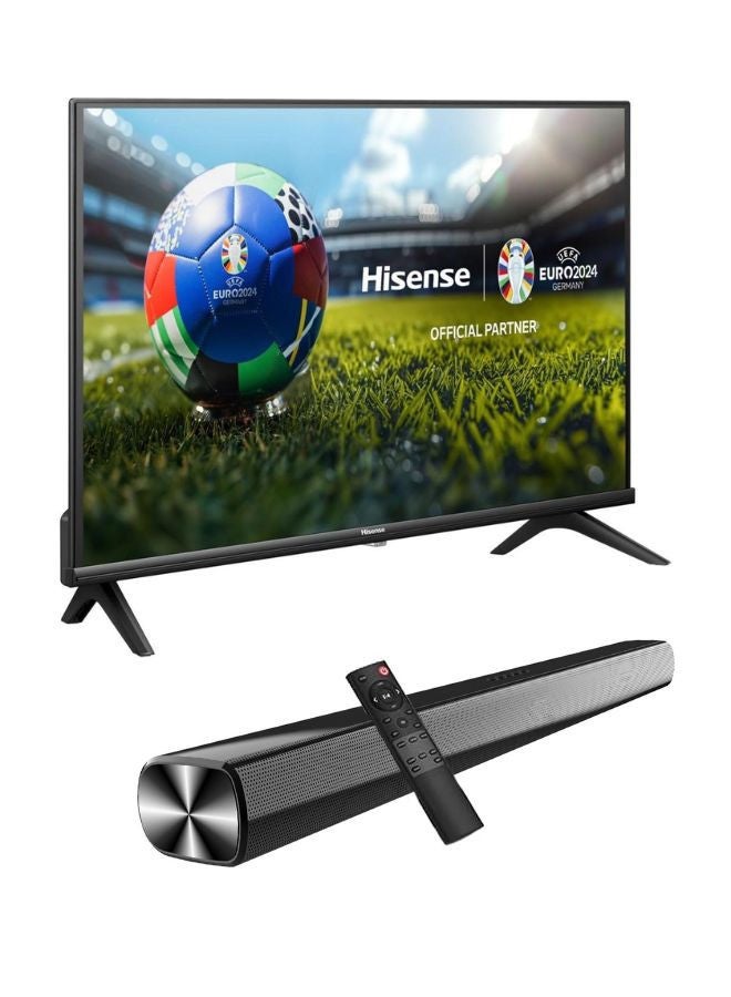 Hisense 32-Inch A4N HD LED Smart TV + Powerful 2.0 Ch Soundbar | VIDAA Smart OS, 60 Hz, DTS Virtual:X, Direct Full Array | USB, HDMI ARC, Bluetooth - 32A4N+SOUNDBAR (2024) 32A4N+SOUNDBAR black  - Image 2
