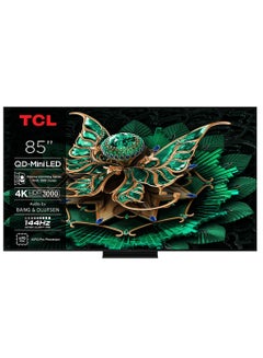 85 Inch Smart TV 4K QLED, Google TV, HDR 3000 nits CrystlGlow HVA Panel, 144Hz, Quantum Dot Technology, AiPQ Pro Processor, IMAX Enhanced Audio, Slim Design(2025 Model) 85C7K BLACK