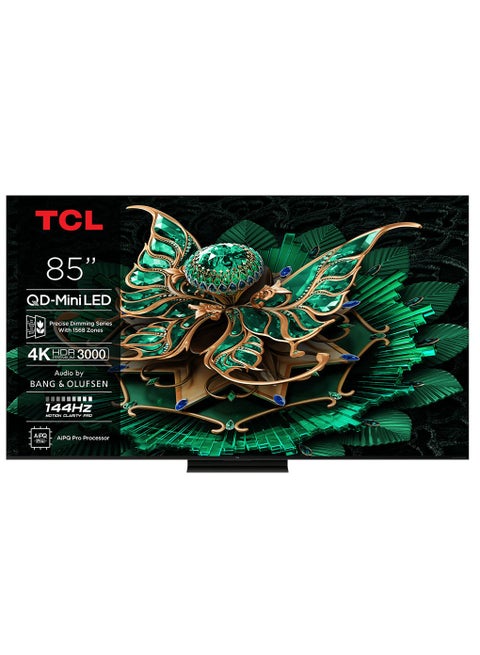 85 Inch Smart TV 4K QLED, Google TV, HDR 3000 nits CrystlGlow HVA Panel, 144Hz, Quantum Dot Technology, AiPQ Pro Processor, IMAX Enhanced Audio, Slim Design(2025 Model) 85C7K BLACK