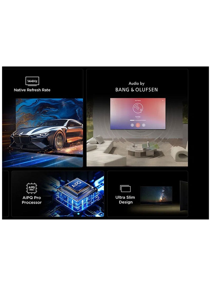 TCL - 85 Inch Smart TV 4K QLED, Google TV, HDR 3000 nits CrystlGlow HVA Panel, 144Hz, Quantum Dot Technology, AiPQ Pro Processor, IMAX Enhanced Audio, Slim Design(2025 Model) 85C7K BLACK - Image 1