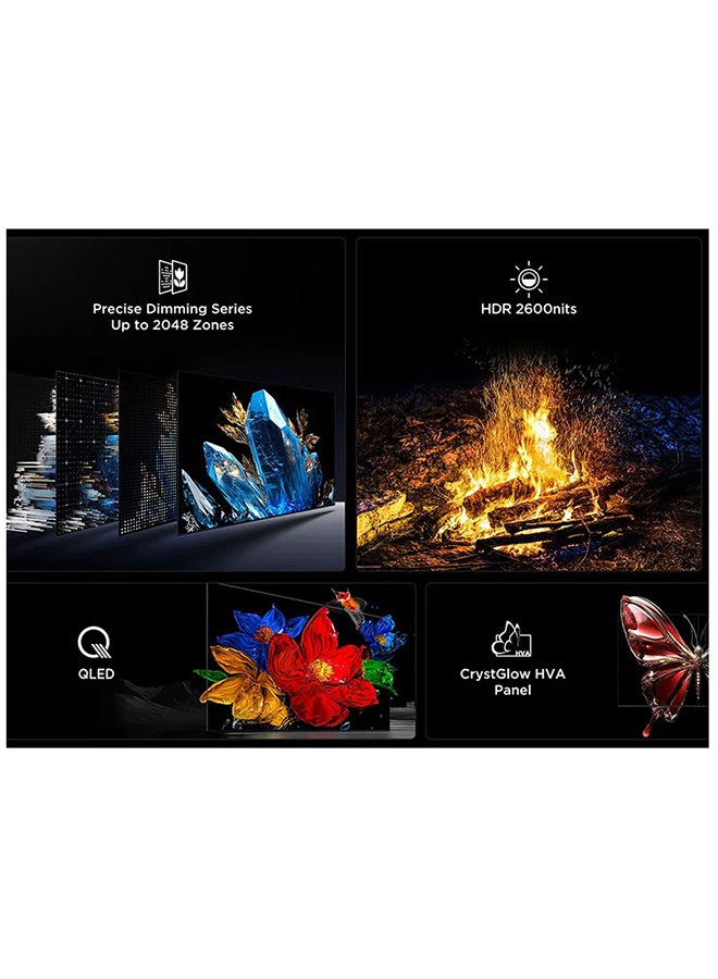 TCL 75 Inch Smart TV 4K QLED, Google TV, HDR 3000 nits CrystlGlow HVA Panel, 144Hz, Quantum Dot Tech, AiPQ Pro Processor, IMAX Enhanced Audio, Ultra Slim Design(2025 Model) 75C7K BLACK - Image 3