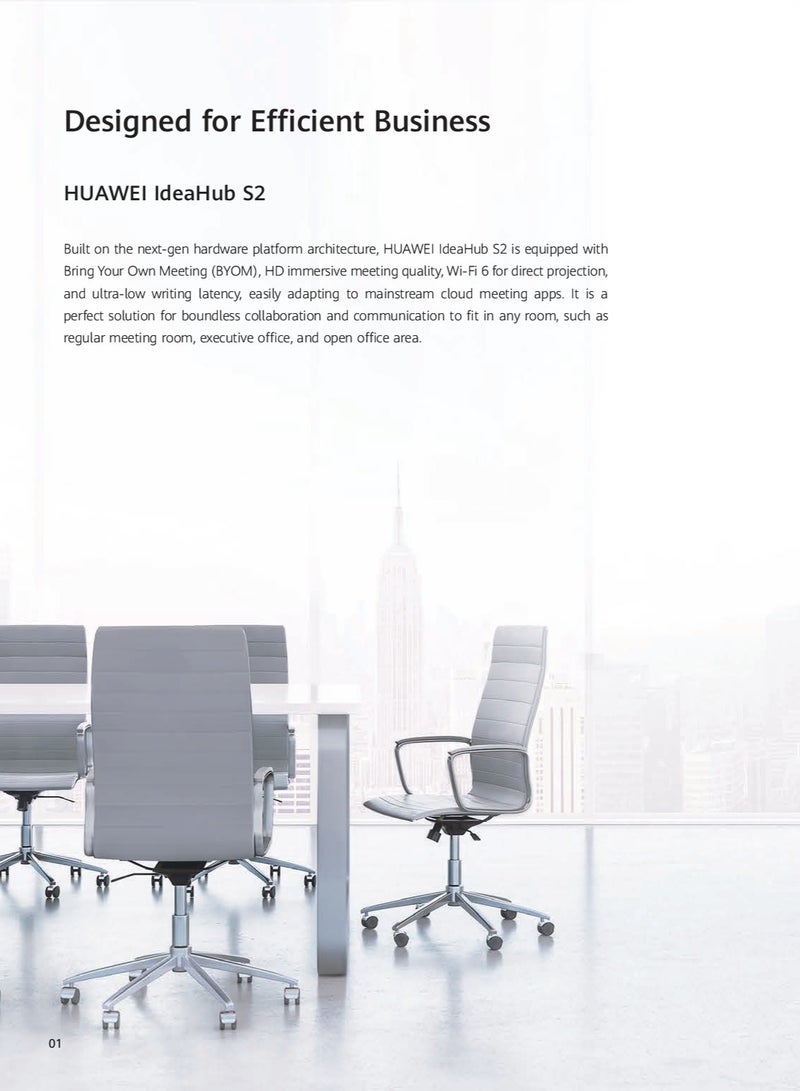 HUAWEI HUAWEI IdeaHub S2, IHS2-86SA, Intelligent Collaboration Device 86-inch infrared screen, Jade white, overseas IHS2-86SA Black  - Image 5