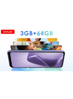 OALE HOT 50 Android Smartphone Dual SIM Sleek Black 3GB RAM 64GB 5075mAh Big Battery  4G - Middle East Version  - Image 4
