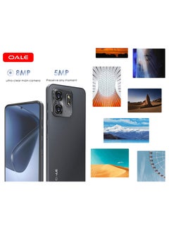OALE HOT 50 Android Smartphone Dual SIM Sleek Black 3GB RAM 64GB 5075mAh Big Battery  4G - Middle East Version  - Image 2