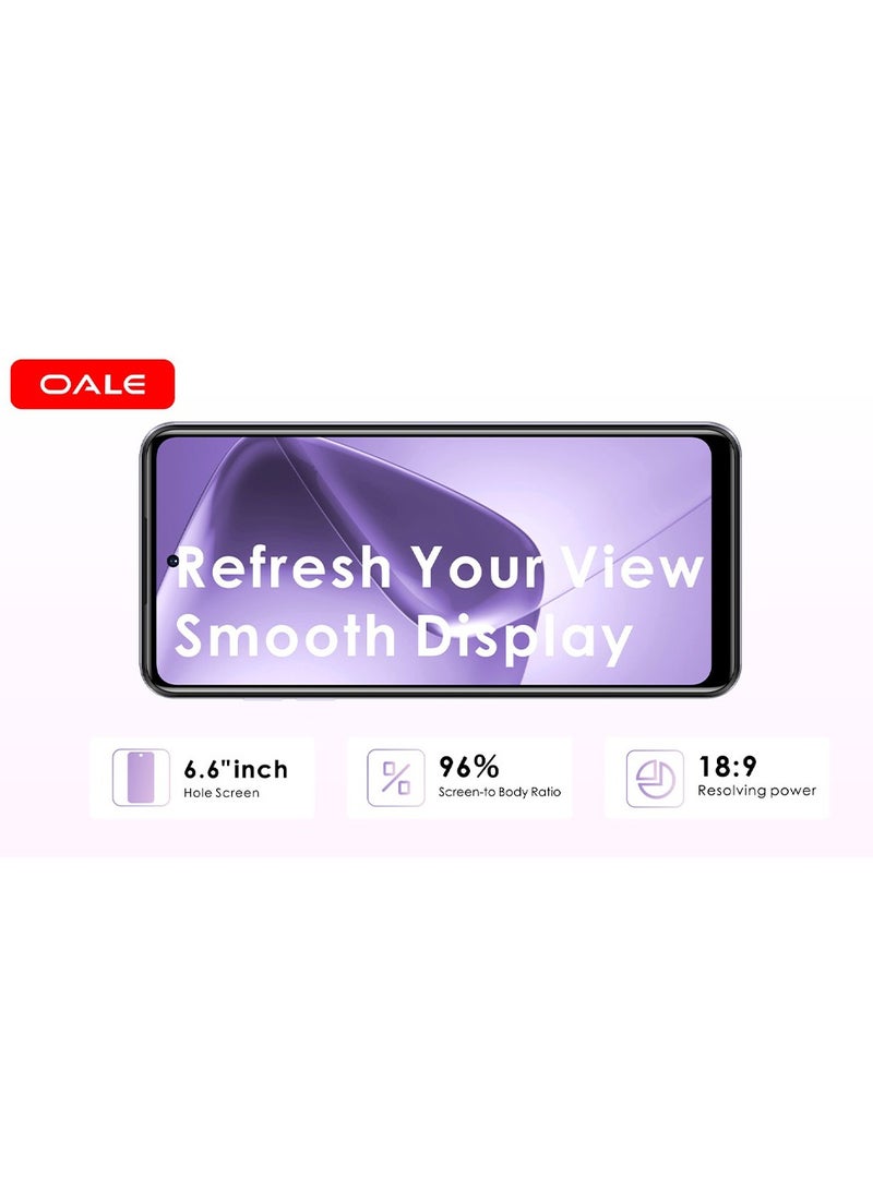 OALE HOT 50 Android Smartphone Dual SIM Sleek Black 3GB RAM 64GB 5075mAh Big Battery  4G - Middle East Version  - Image 5
