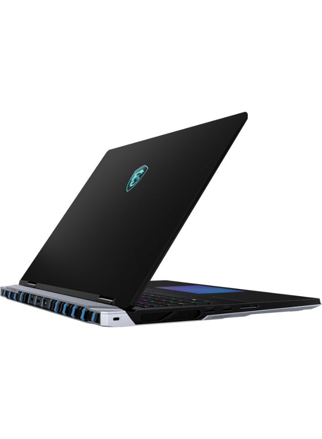 إم اس أي - كمبيوتر محمول للألعاب Titan 18 بشاشة 18 بوصة UHD+ (3840x2400)، معالج Intel Core Ultra 9-275HX/ ذاكرة وصول عشوائي 64 جيجابايت دي دي ار 5/ قرص اس اس دي سعة 6 تيرابايت/ بطاقة رسومات انيفيديا جي فورس ار تي اكس5090 سعة 24 جيجابايت/ نظام التشغيل ويندوز 11 Pro/ اللغة الإنجليزية/ العربية أسود الإنجليزية/العربية - Image 1