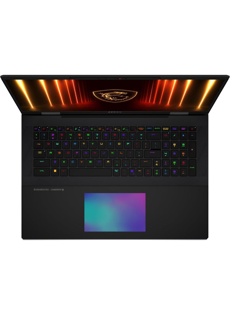 Titan 18 Gaming Laptop With 18 Inch UHD+ (3840x2400) Display,Intel Core Ultra 9-275HX Processor/64GB RAM DDR5/6TB SSD/24GB Nvidia GeForce RTX 5090 Graphics/Windows 11 Pro/ English/Arabic Black