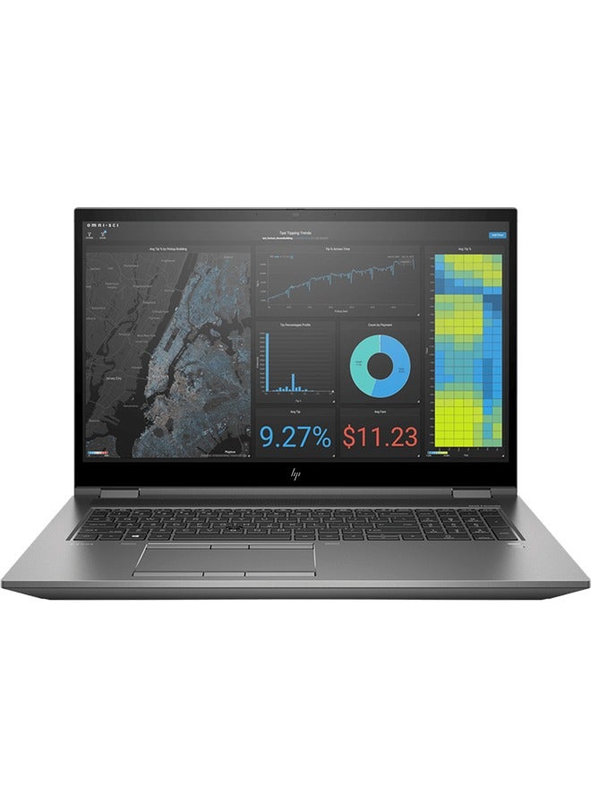 HP ZBook Fury 17 G7 Laptop With 17.3 Inch Full HD (19201x1080) IPS Display,Intel Xeon W-10885M Processor/32GB RAM DDR4/512GB SSD/Windows 10 Pro English/Arabic Grey  - Image 1