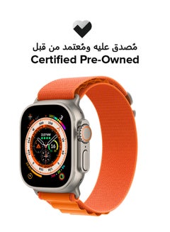 Renewed - Watch Ultra GPS + Cellular, 49mm Titanium Case With Alpine Loop - Medium Orange