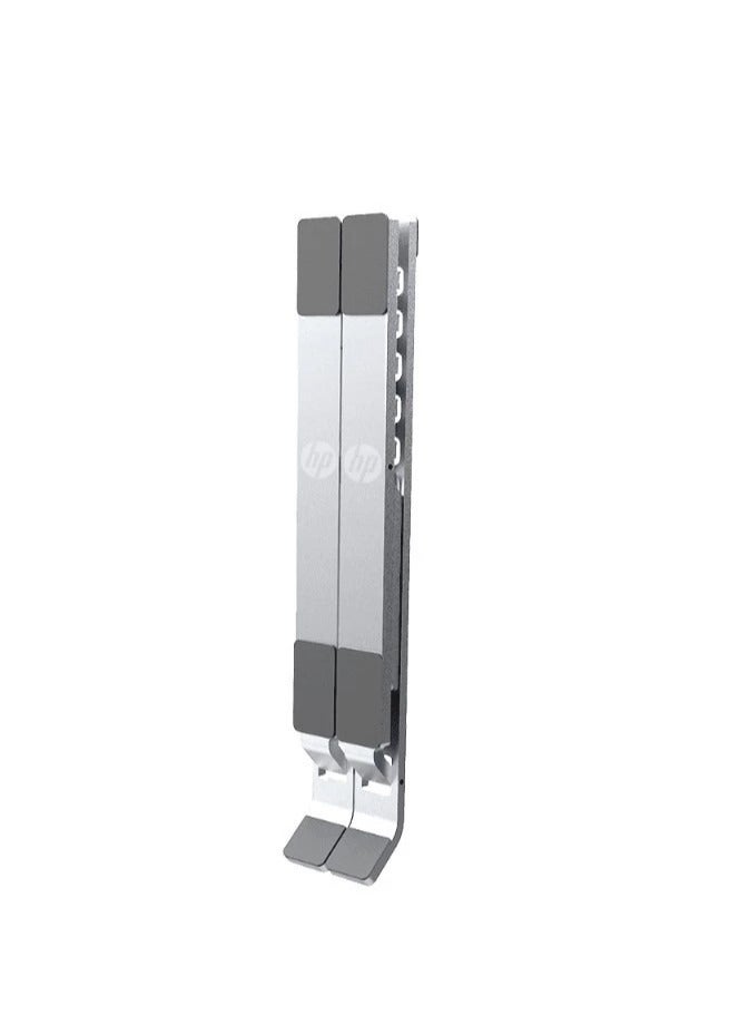 HP - iStand Aluminium Laptop Stand - Adjustable Height 6 Levels - Anti Slip & Sturdy with silicone pads - Compatibile With 10 To 15.6 Inches Laptops Silver - Image 1
