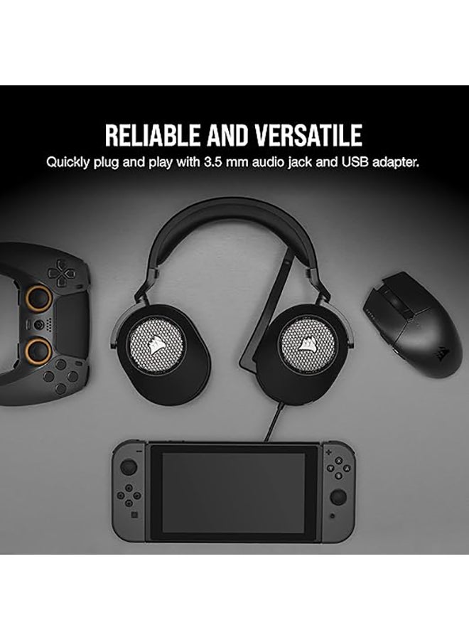 CORSAIR - HS65 Surround Gaming Headset (Leatherette Memory Foam Ear Pads, Dolby Audio 7.1 Surround Sound on PC and Mac, SonarWorks SoundID Technology, Multi-Platform Compatibility) Carbon - Image 1