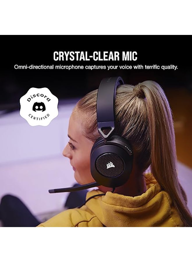CORSAIR HS65 Surround Gaming Headset (Leatherette Memory Foam Ear Pads, Dolby Audio 7.1 Surround Sound on PC and Mac, SonarWorks SoundID Technology, Multi-Platform Compatibility) Carbon  - Image 4