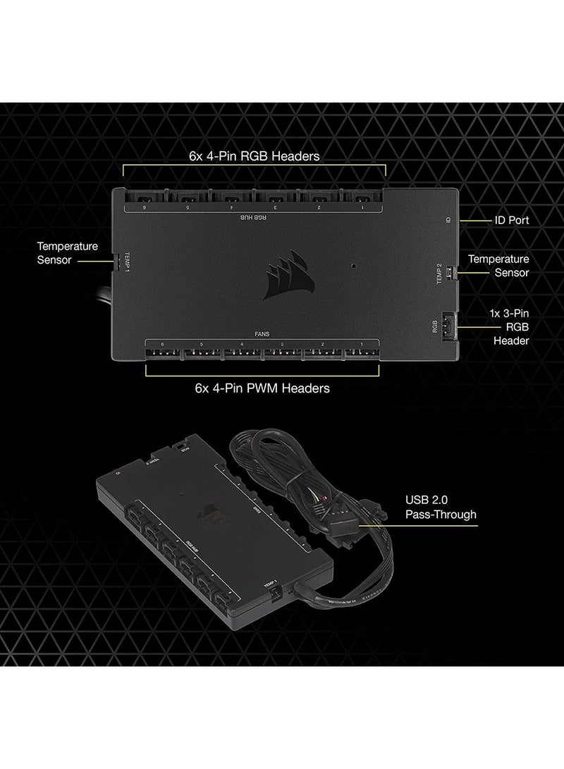 CORSAIR - iCUE Commander CORE XT, Digital Fan Speed and RGB Li - Image 1