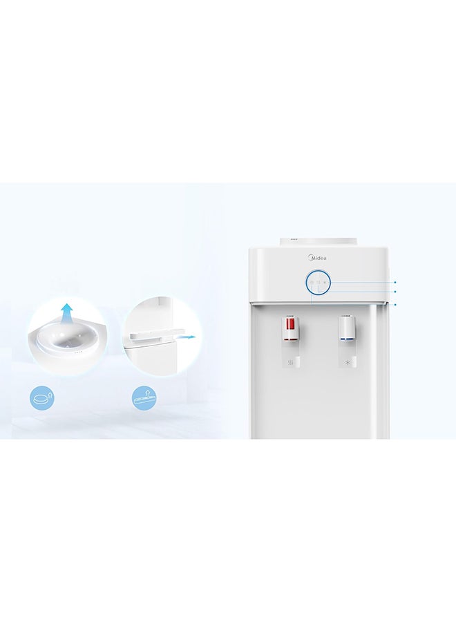 Midea Water Dispenser, Top Loading, 2-taps Equipped with Hot and Cold Temperature, Floor Standing, 35 L Large Cabinet, Child Safety Lock for Faucet, Best Home, Office And Pantry - YL2436S-W(W)-G White  - Image 5