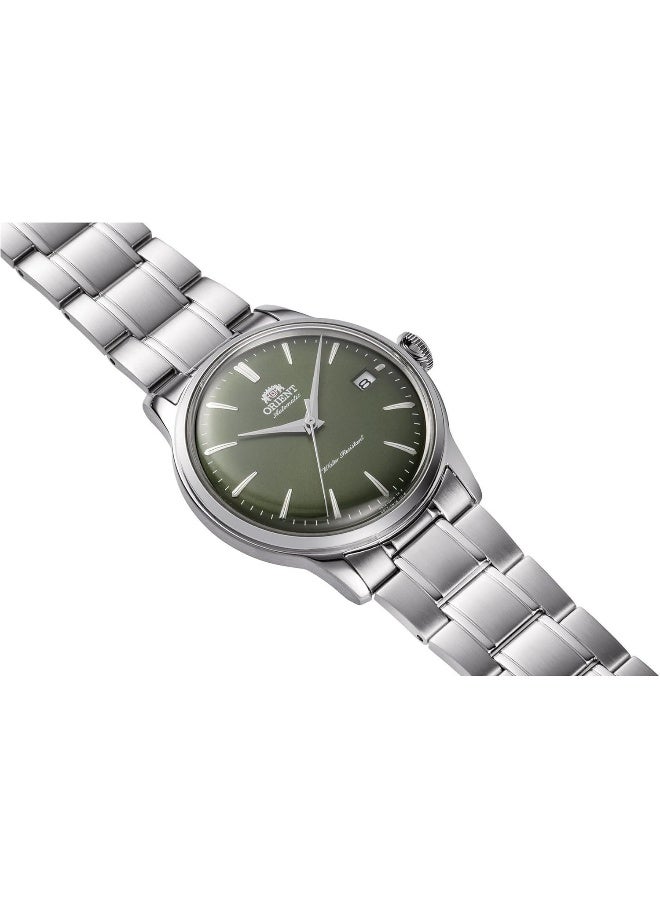ORIENT Boys' Bambino Version 7 Automatic Men's Watch RA-AC0M09E30B – Green Dial, Stainless Steel Bracelet, Domed Crystal, 38mm Case - Image 3