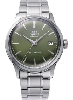 أورينت Men's Bambino Version 7 Automatic Men's Watch RA-AC0M09E30B – Green Dial, Stainless Steel Bracelet, Domed Crystal, 38mm Case  - Image 1