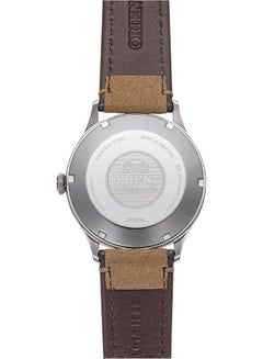 أورينت Men's Bambino Version 4 Automatic Men's Watch RA-AC0P01E10B – Green Dial, Leather Strap, Domed Crystal, 42mm Case  - Image 4
