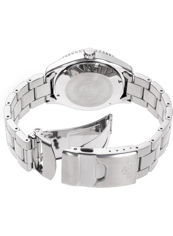 أورينت ساعة ماكو 40 أوتوماتيكية للرجال RA-AC0Q01B10B – قرص أسود، سوار من الفولاذ المقاوم للصدأ، مقاومة للماء حتى 200م، كريستال ياقوتي - Image 2