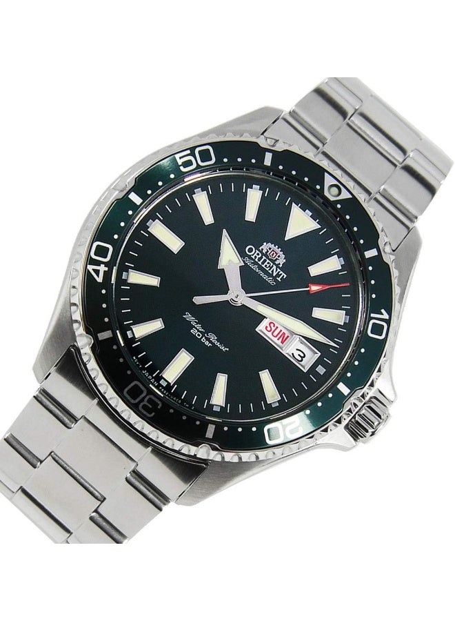 أورينت ساعة كاما سو الأوتوماتيكية للرجال RA-AA0004E19B – قرص أخضر، سوار من الفولاذ المقاوم للصدأ، مقاومة للماء حتى 200م، كريستال ياقوتي - Image 3