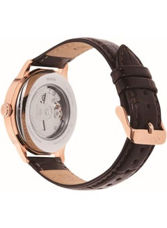 أورينت Men's Sun and Moon Automatic Men's Watch RA-AS0102S10B – White Dial, Leather Strap, Day/Night Indicator, Open Heart Design  - Image 2