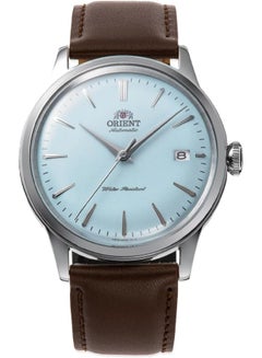 أورينت Bambino Version 7 Automatic Men's Watch RA-AC0M14L30B – Blue Dial, Leather Strap, Domed Crystal, 38mm Case  - Image 1