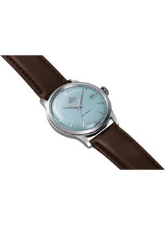 أورينت Bambino Version 7 Automatic Men's Watch RA-AC0M14L30B – Blue Dial, Leather Strap, Domed Crystal, 38mm Case  - Image 2