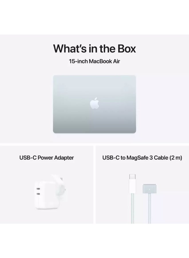 MacBook Air With 13 Inch Liquid Retina (2560x1664) Display, M4 chip with 10-core CPU Processor/24GB RAM DDR5/512GB SSD/10 Core GPU/ English/Arabic Sky Blue