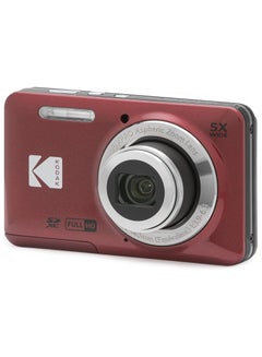 Kodak PIXPRO FZ55-RD 16MP Digital Camera, 5x Optical Zoom, Wide Angle Lens, 2.7-inch LCD Screen Red  - Image 1