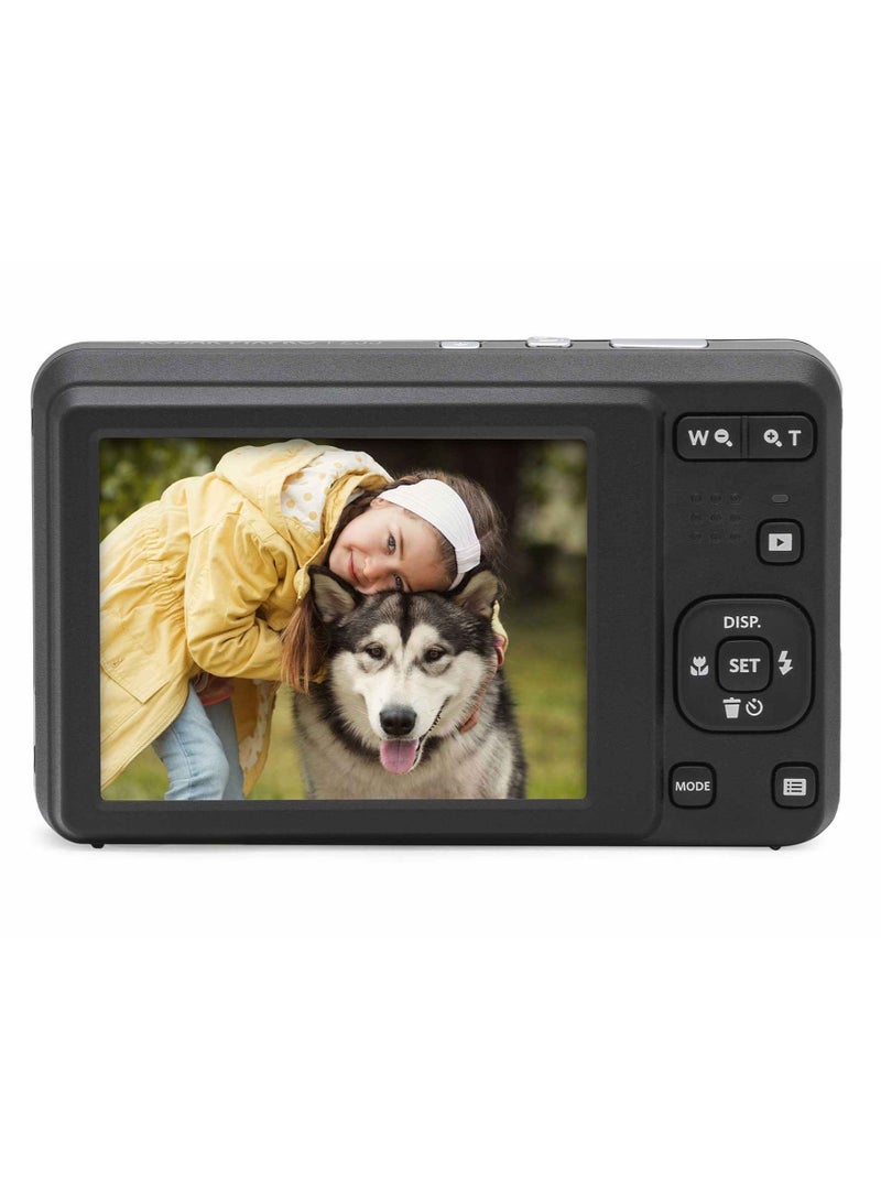 Kodak - PIXPRO FZ55-BL 16MP CMOS Sensor Digital Camera 5X Optical Zoom 28mm Wide Angle 1080P Full HD Video 2.7" LCD Vlogging Camera - Image 1