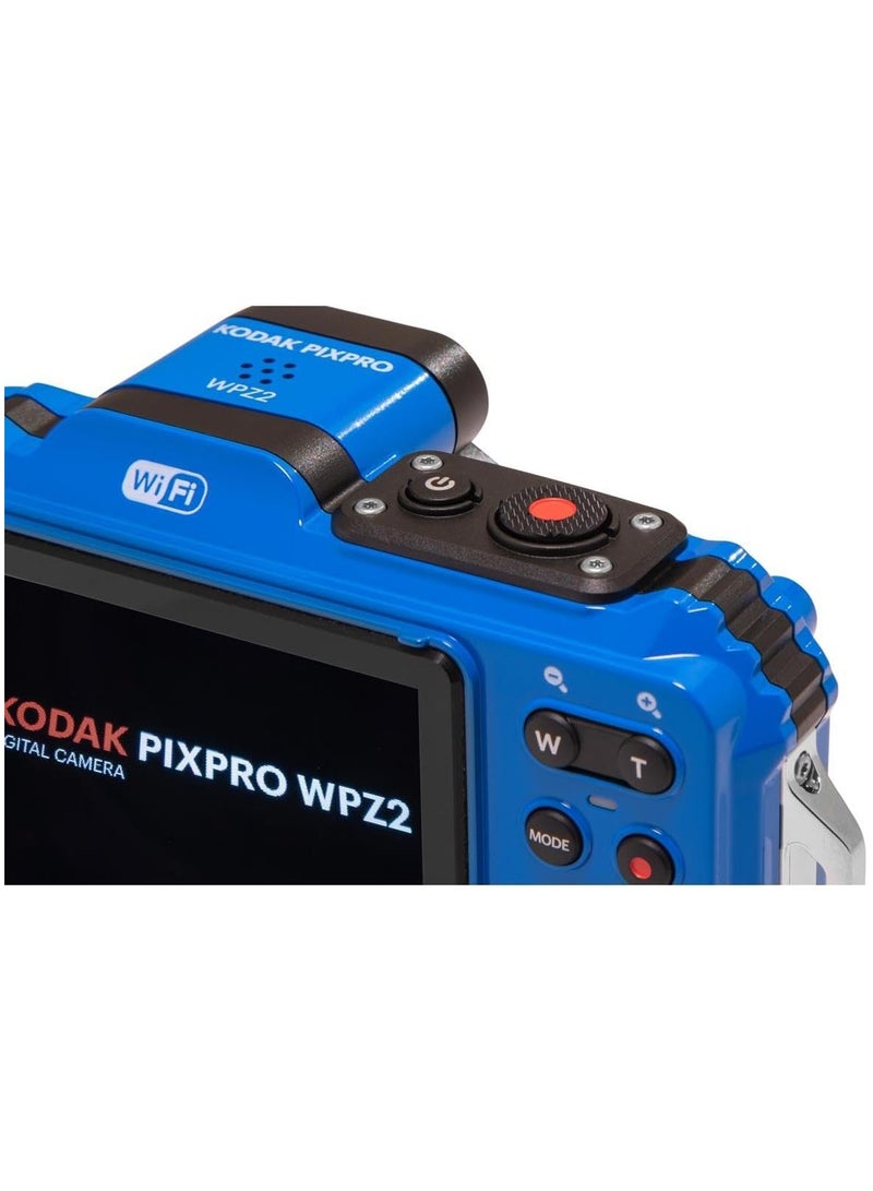 Kodak PIXPRO WPZ2 Rugged Waterproof Shockproof Dustproof WiFi Digital Camera 16MP 4X Optical Zoom 1080P Full HD Video Vlogging Camera 2.7" LCD (Blue)  - Image 4