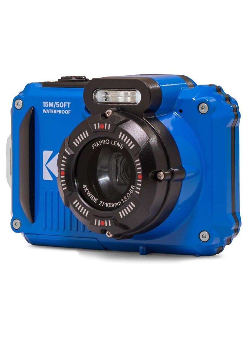 Kodak PIXPRO WPZ2 Rugged Waterproof Shockproof Dustproof WiFi Digital Camera 16MP 4X Optical Zoom 1080P Full HD Video Vlogging Camera 2.7" LCD (Blue)  - Image 5