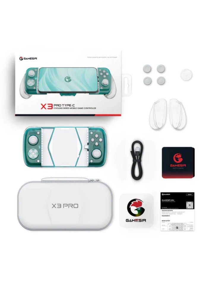 جيم سير - GameSir X3 Pro Mobile Gaming Controller with Cooler Android, iPhone 15 Series, Ergonomic Design-Phone Controller, Support Zenless Zone Zero, Cloudy Gaming, Xbox Game Pas - Image 1